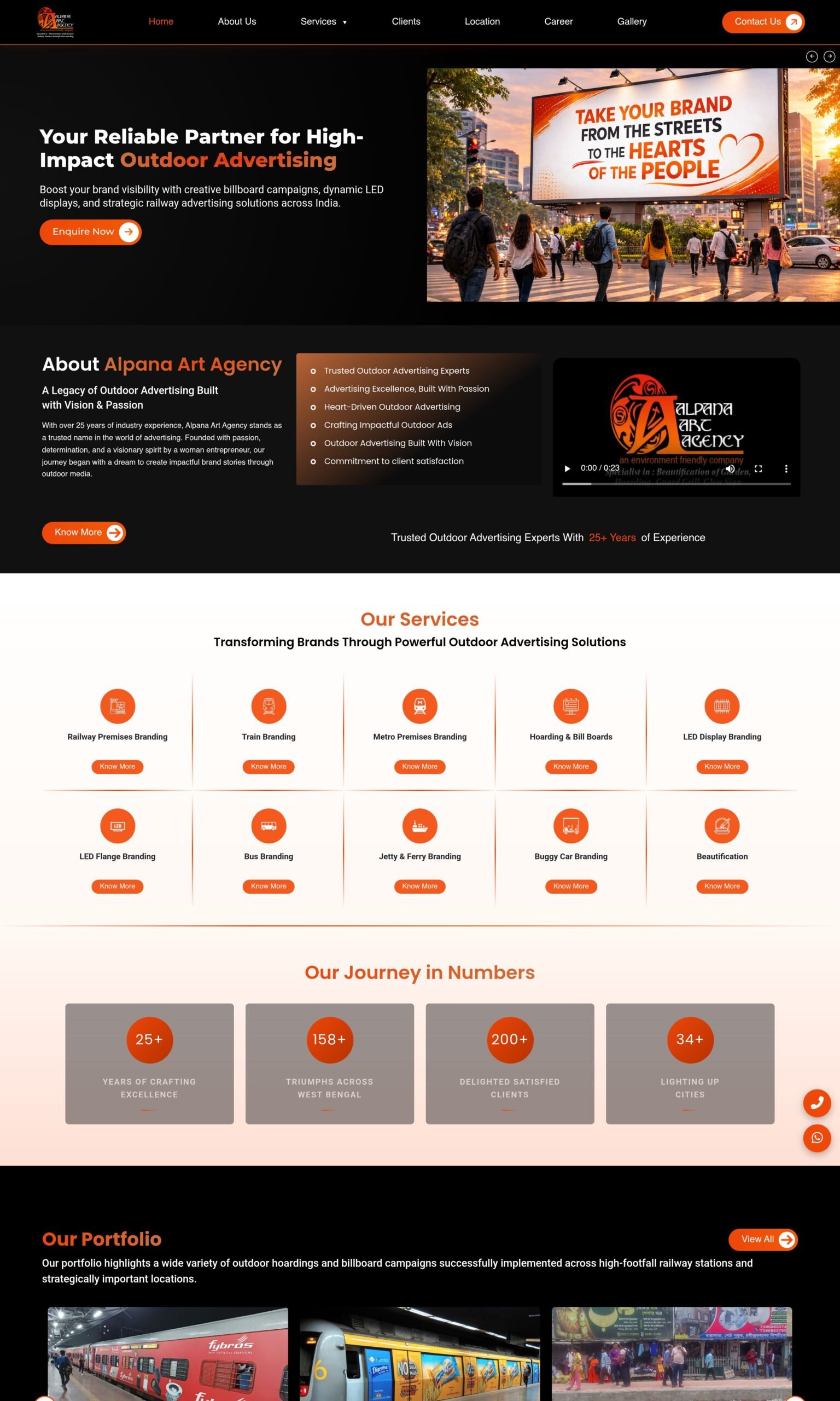 Alpana Art Agency website design